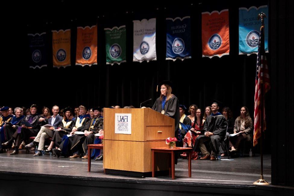 Florida Atlantic University President Stacy Volnick and Interim Provost Russell Ivy recently hosted the University’s 55th annual Honors Convocation